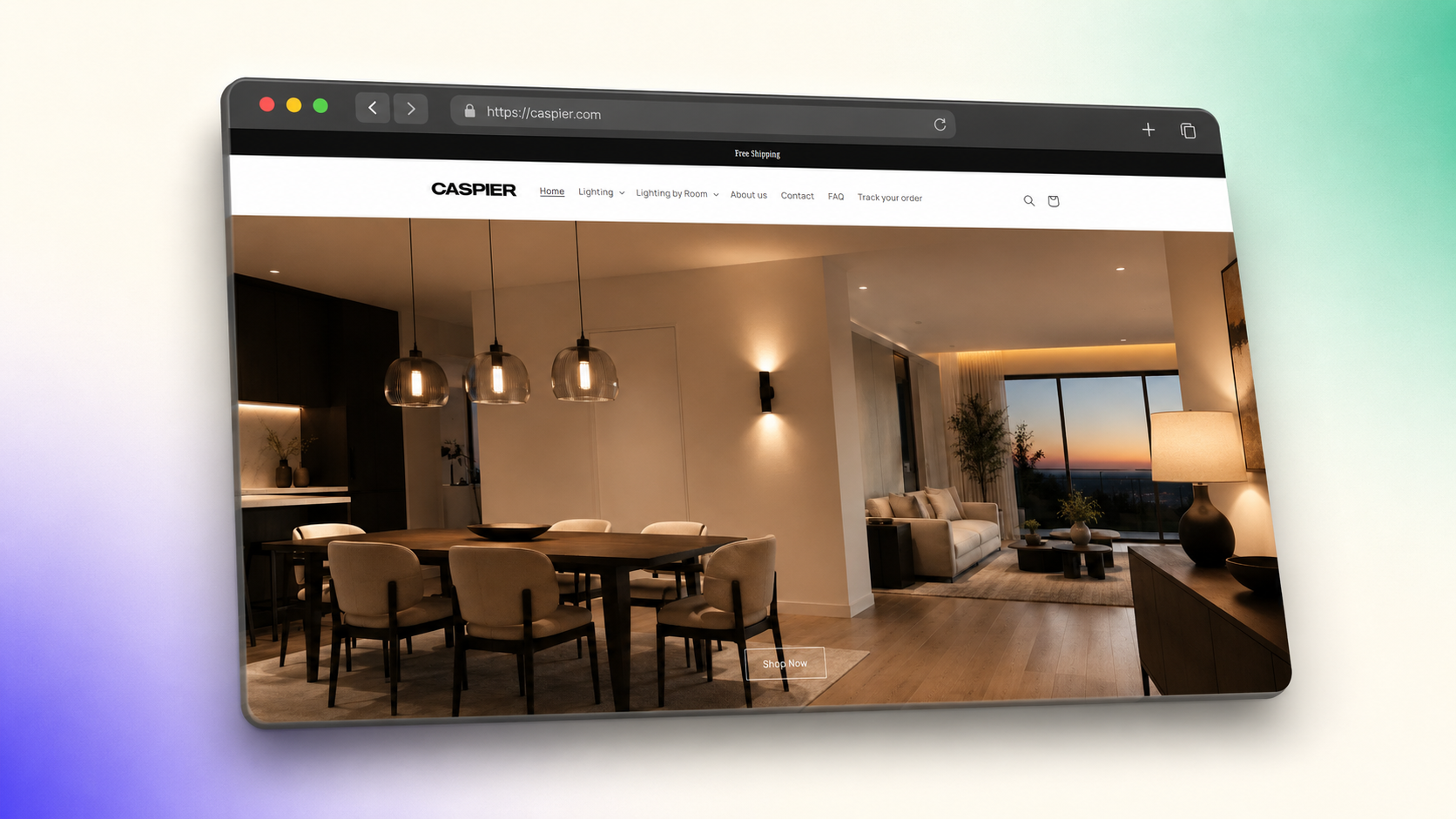 Caspier website preview