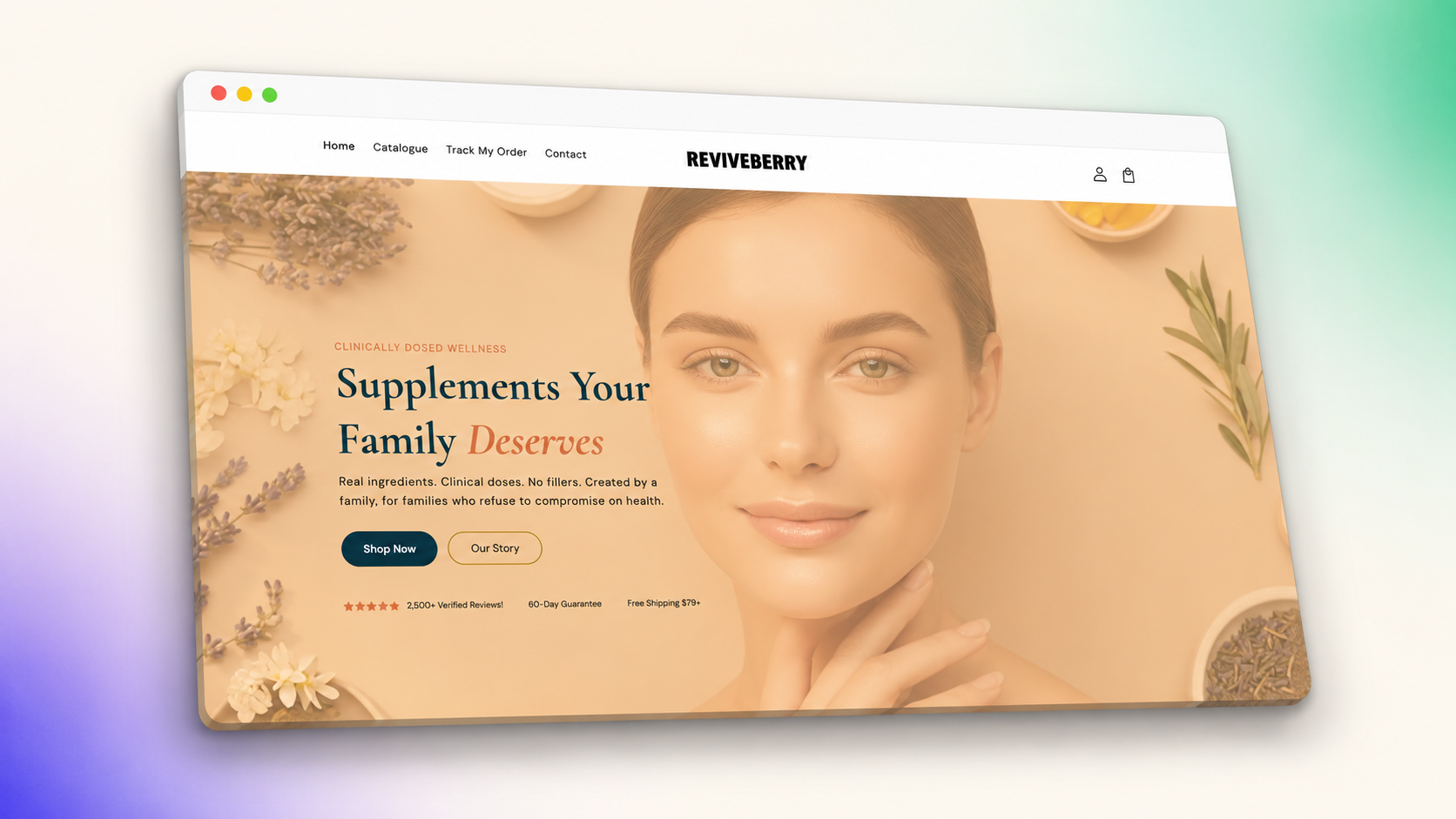 Reviveberry website preview