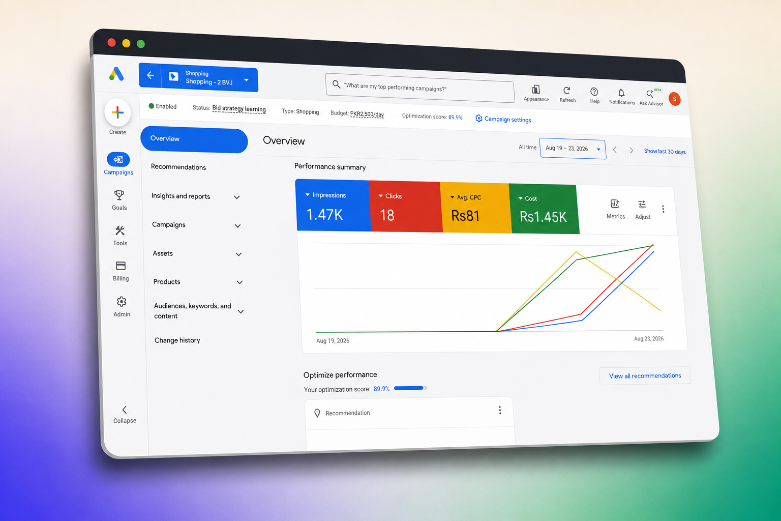 Merchant Feed & Campaign Optimisation website preview